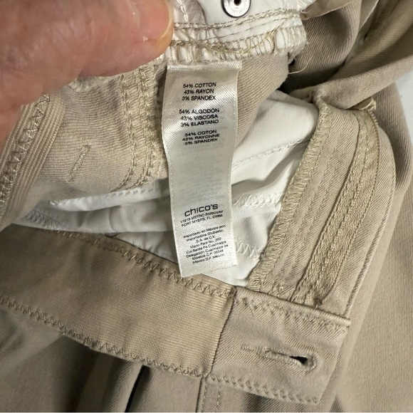 Chico's So Slimming Ankle Pant Tan Tummy Control Women’s Size 10 (Chico’s 1.5) - Picture 11 of 12